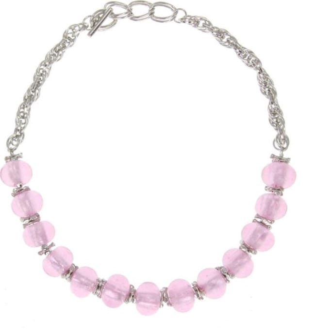 Behave ketting - Glaskralen accessoires - Mode sieraden - Nikkelvrij - 44 cm
