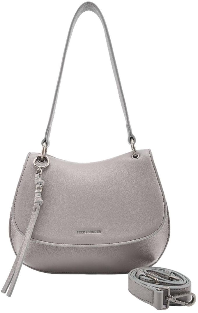 FREDsBRUDER schoudertas handtas My Bestie Small Saddle Warm Grey Taupe