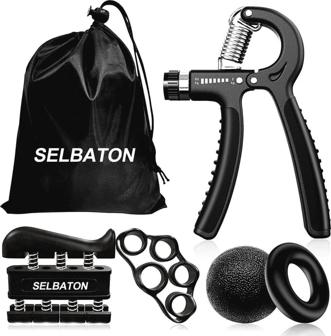 Handtrainer Set van 5 - Onderarm Grip Trainer voor Spieropbouw en Herstel van Letsel