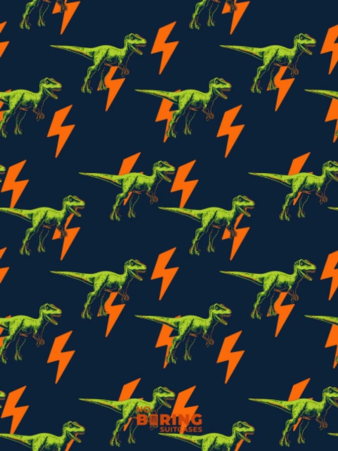 Kinderkoffer blauw - Dino's - Bliksem