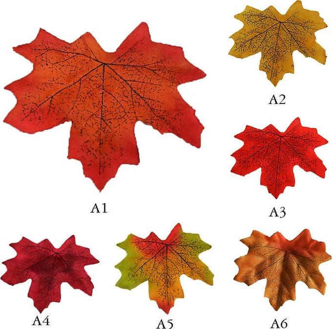 100x Leuke decoratief herfstblad A4