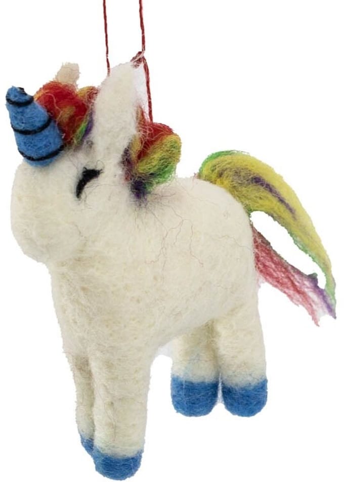 HomeBound by KY | Wollen hanger unicorn | wollen hanger | kersthanger | feestdecoratie