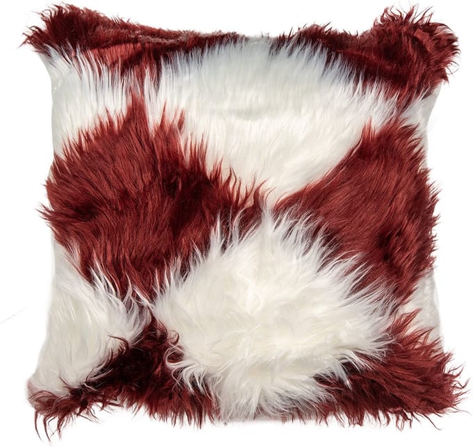 Clayre & Eef Kussenhoes 45x45 cm Wit Rood Polyester