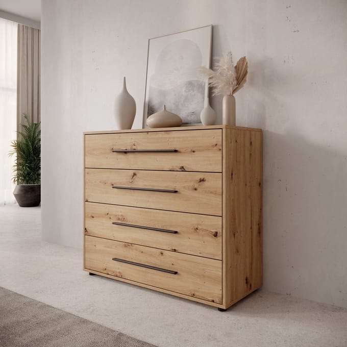 Meubella Montalo - Ladekast - Eikenpatroon - 99x40x87 cm