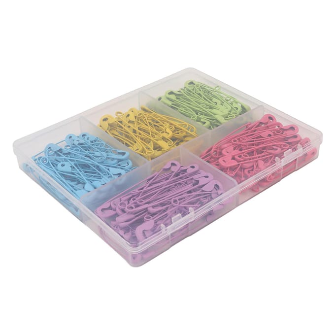 Épingles de sûreté Fil d'acier Sûres Robustes Colorées Combinaison Épingle d'étiquette pour Fabrication de bijoux DIY Vert clair gray