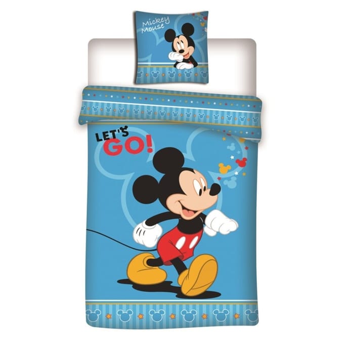 Disney Mickey - Dekbedovertrek - Eenpersoons - 140x200 cm + 1 kussensloop 63x63 cm - Polyester