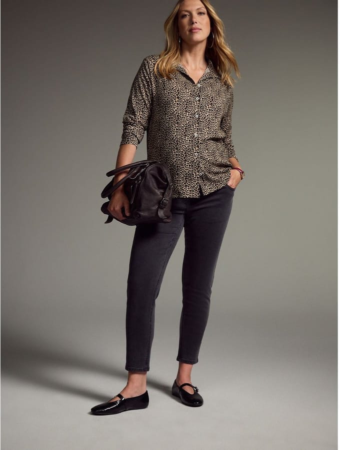Next - Dames - Mom zwangerschap Denim Jeans - Zwart