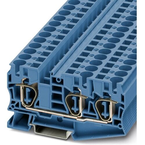 Phoenix Contact 3035292 Doorgangsserieklem 10.2 mm Spanveer Blauw 25 stuk(s) Piece