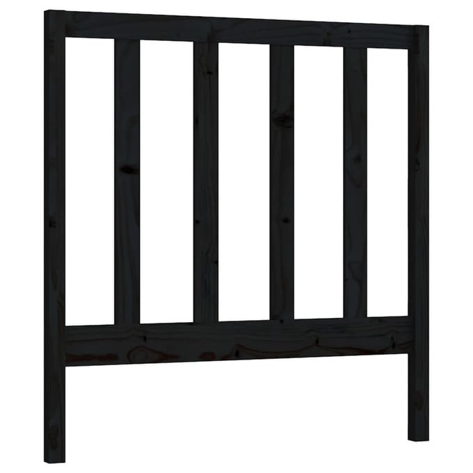 vidaXL - Hoofdbord - 81x4x100 - cm - massief - grenenhout - zwart