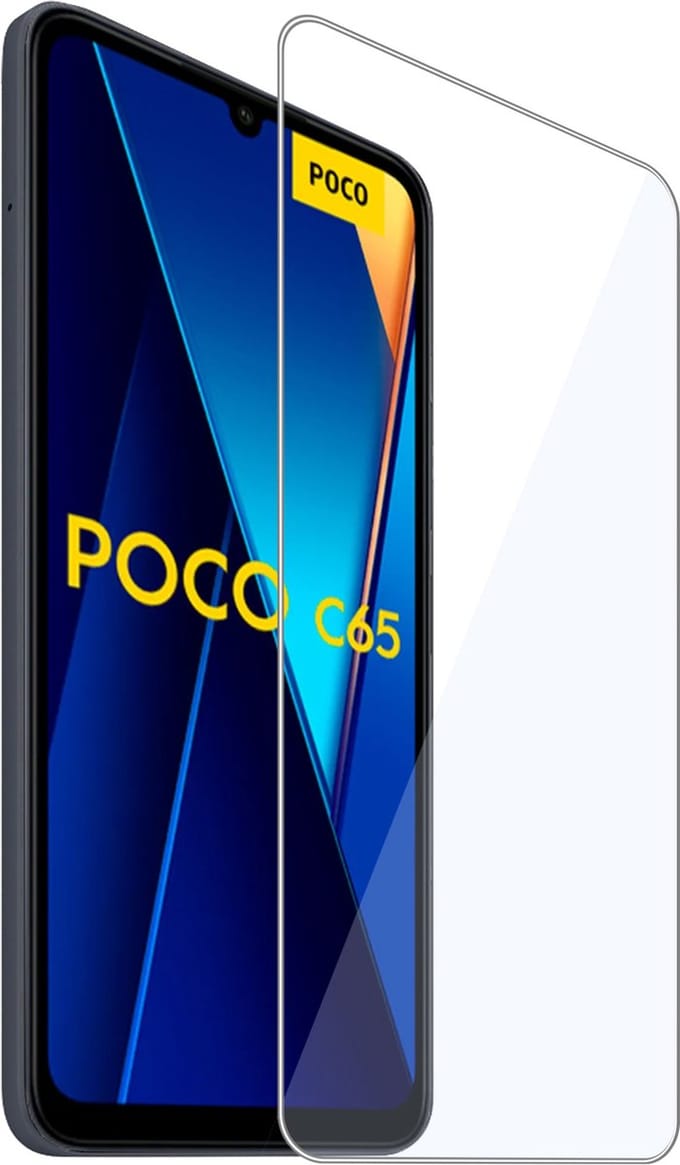 Geschikt voor Poco C65 - Screenprotector - Beschermglas - GuardCover