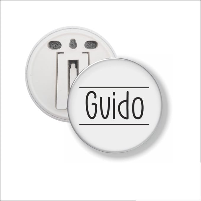 Button Met Clip 58 MM - Guido