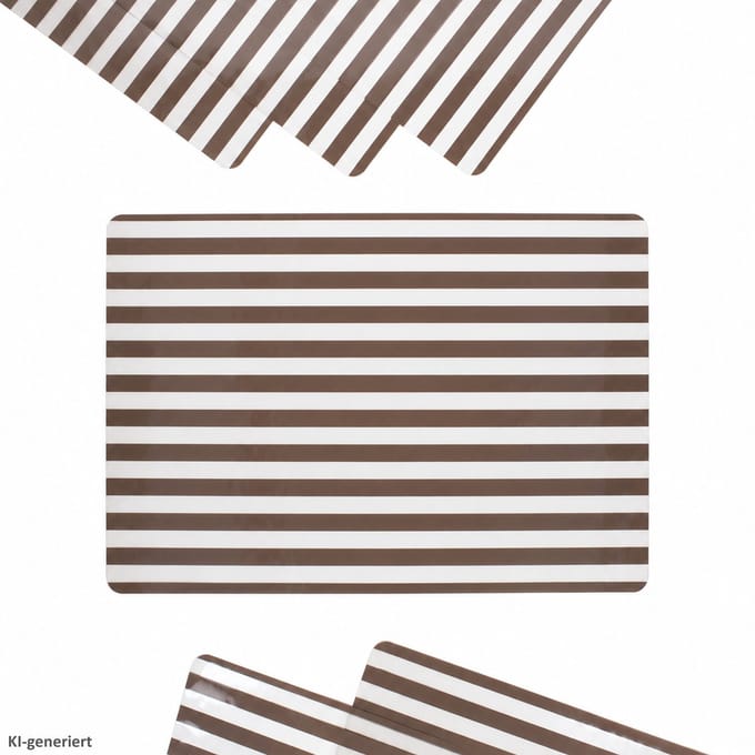 Set van 6 CADO placemats bruin-transparant 43 x 28,5 cm rechthoekig – 10897