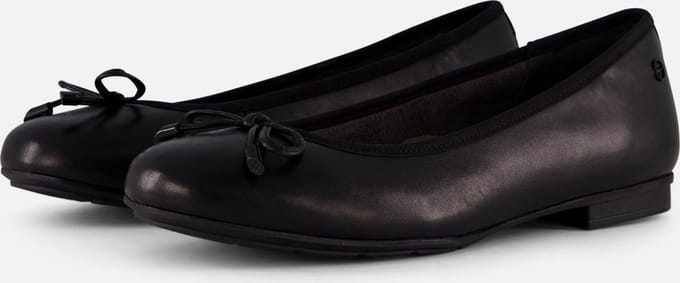 Tamaris Comfort Ballerina's zwart Leer - Dames - Maat 38
