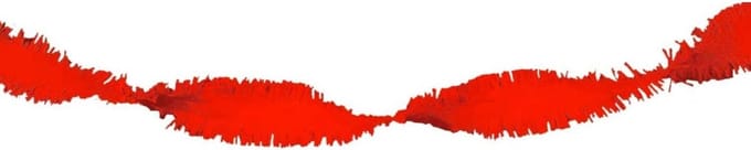 Crepe slinger rood 24 m brandveilig - .