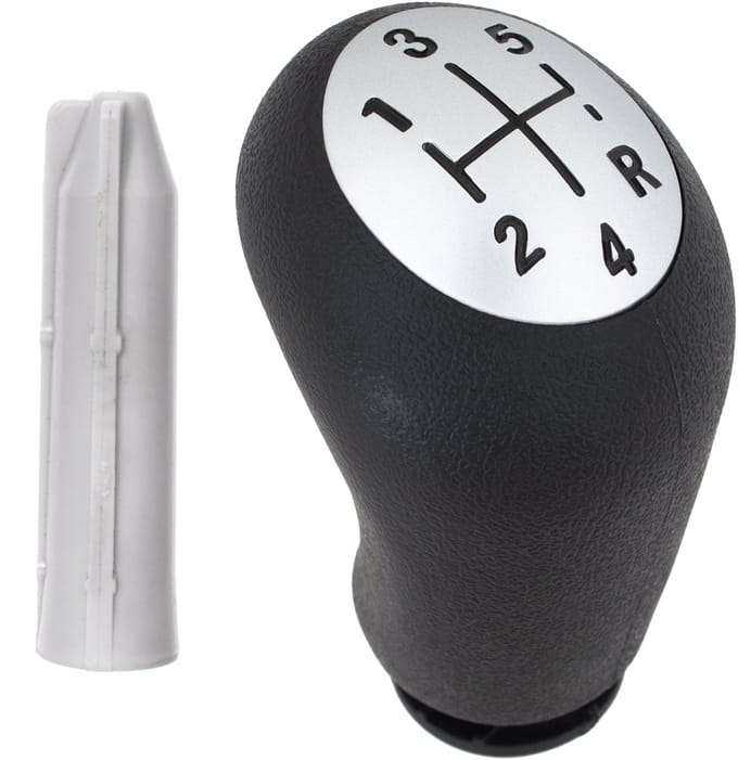 MODECAR - Versnellingspookknop - Zwart & Zilver - 5 Versnellingen - Inclusief Adapter
