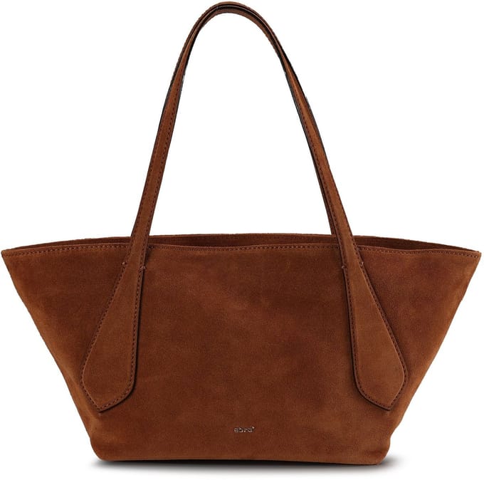 abro Leren schoudertas Leather Suede Shopper Carina Cuoio Lichtbruin