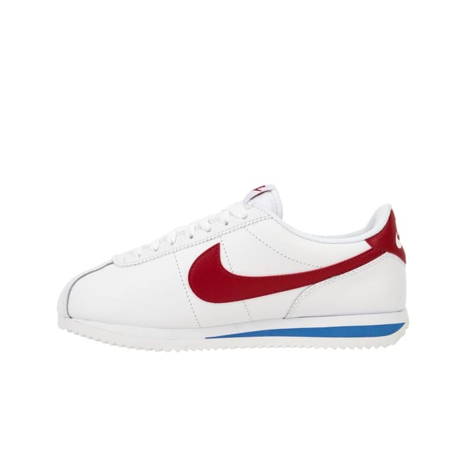 Vrouwen Lage Schoen W Cortez Leder Wit/varsiteit Rood/varsiteit Blauw