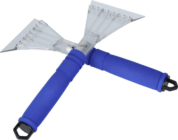 IJskrabber auto - gekleurde krabber - Glaskrabber - Glasschraper - Compact formaat - Past makkelijk in de auto - Set van 2 ijskrabbers - Blauw