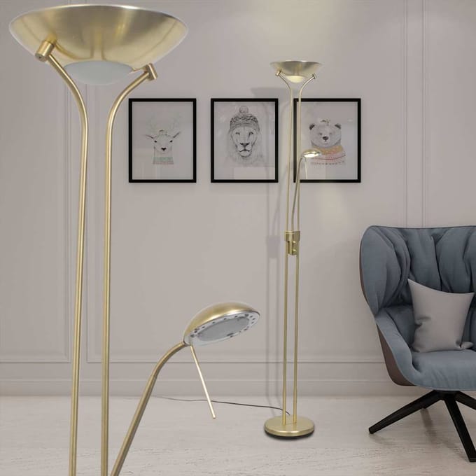 vidaXL Vloerlamp LED dimbaar 23 W
