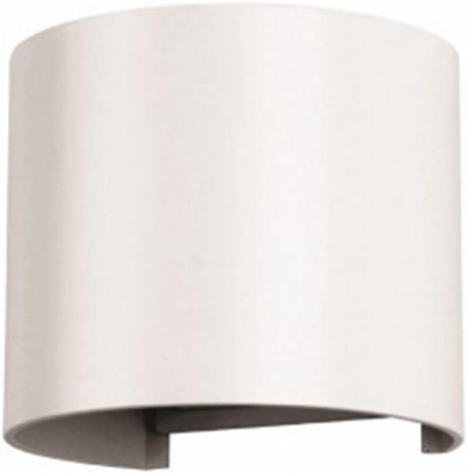 Moderne Ronde LED Buiten Wandlamp Wit - Up & Down Licht - Sensor Compatibel - 4000K Dagwit