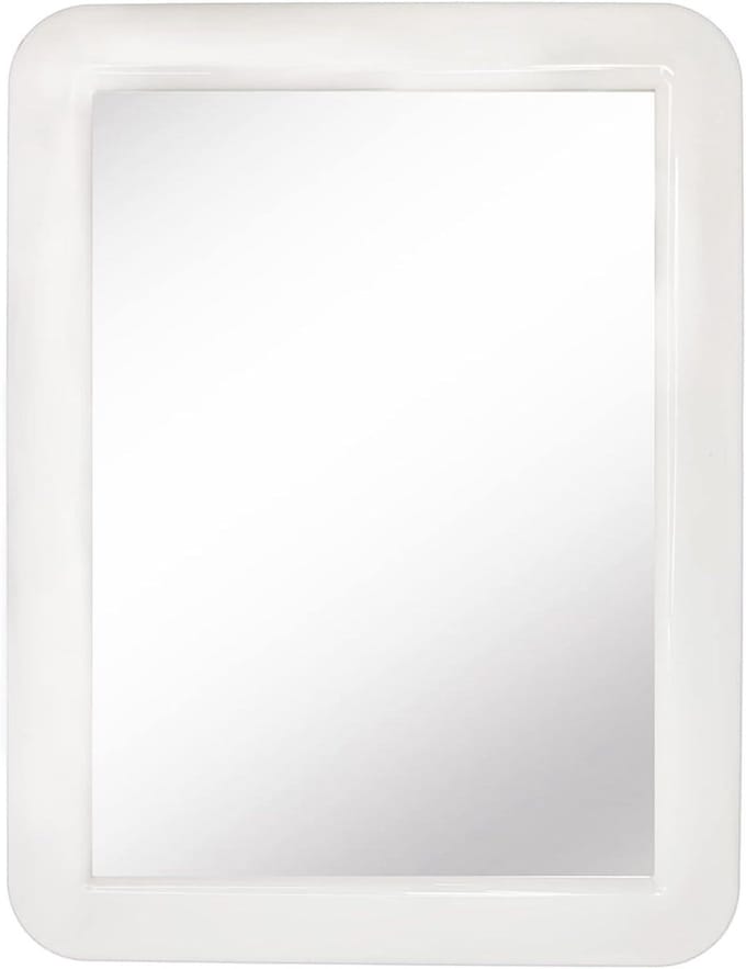 Magnetische Spiegel - Kast Spiegel - Make-up Aanbrengen - Onbreekbaar Acryl - 13 x 18 cm - Wit