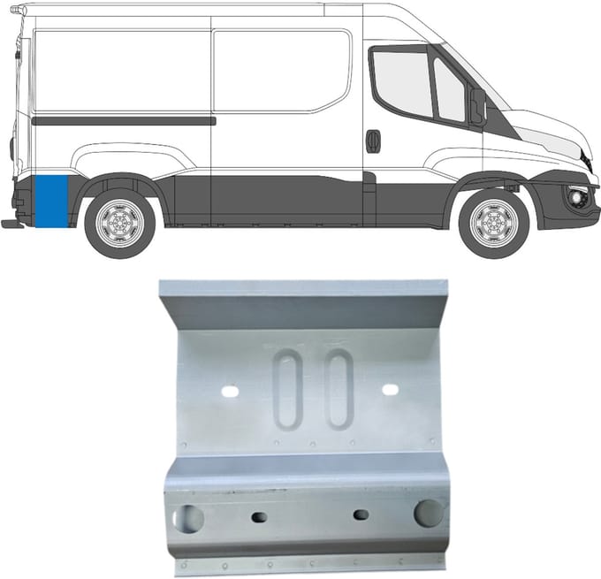 Plaatwerkdeel zijpaneel voor Iveco Daily 2014-2016 / Links = Rechts