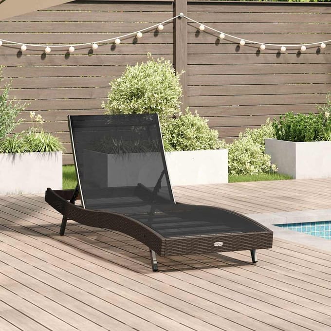 vidaXL - Ligstoel - 197 - x - 70 - x - 82 - cm - poly - rattan
