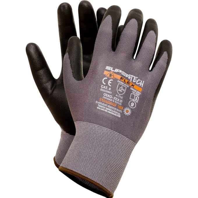 +Safety® Super Tech Flex Nitril Handschoen (geschikt voor Smartphone)
