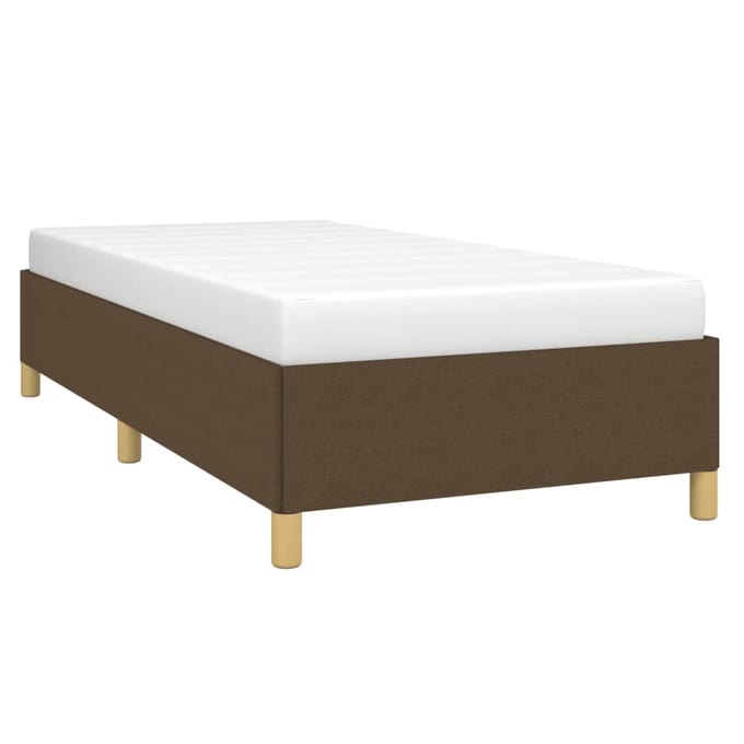 vidaXL - Bedframe - zonder - matras - 100x200 - cm - stof - donkerbruin