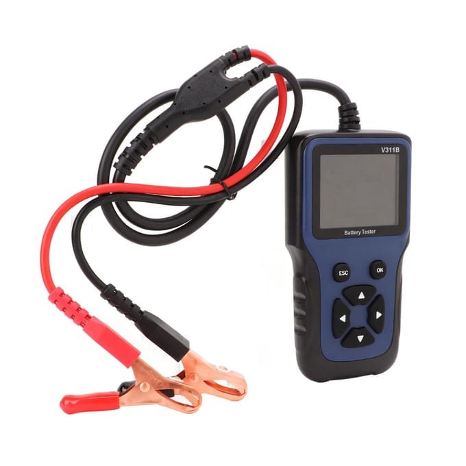 V311B 12V Auto Accu Tester 100?2000CCA Laadcircuit Belastingtester Belastingsdetector Diagnostisch Gereedschap black