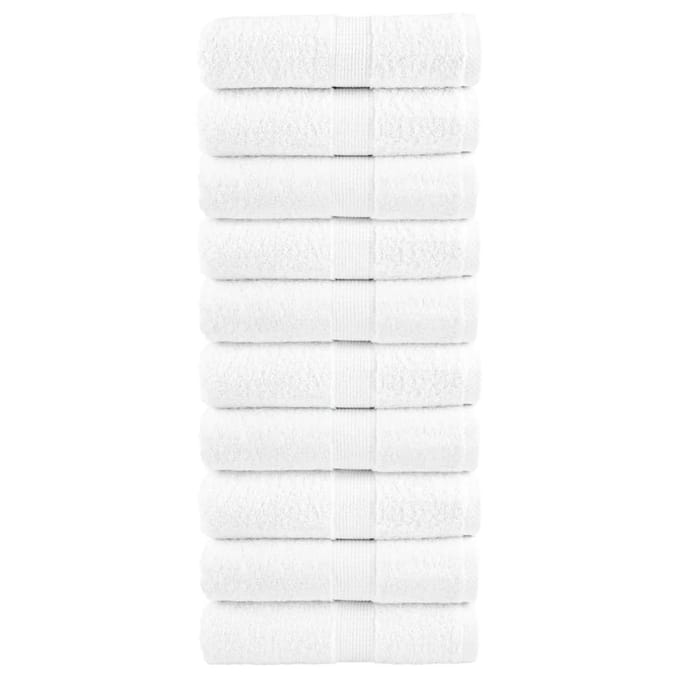 vidaXL - Premium - washandjes - SOLUND - 10 - stuks - 30x30 - cm - 600 - g/m² - wit