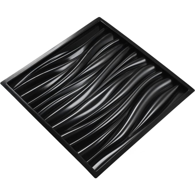 54cm Wandvorm Herbruikbaar Doe-het-zelf Productie ABS Golvend Nerf Vorm voor Muur Tuin Huisdecoratie Zwart black