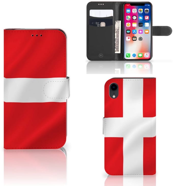 Boekhoesje voor Apple iPhone Xr Bookstyle Case Denemarken