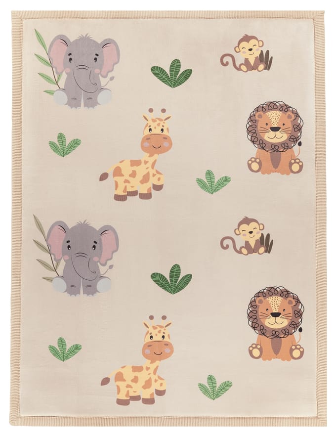 Kindertapijt wasbaar Emilio beige 200x280 cm