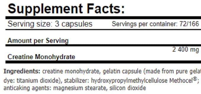 Amix - Creatine monohydraat 750 mg. 220 Caps