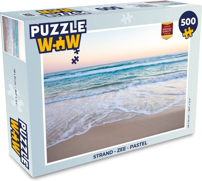 Puzzel Strand - Zee - Pastel - Legpuzzel - Puzzel 500 stukjes