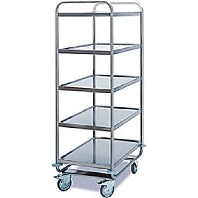 Rvs-wagen 1000 x 600 mm 5 etages