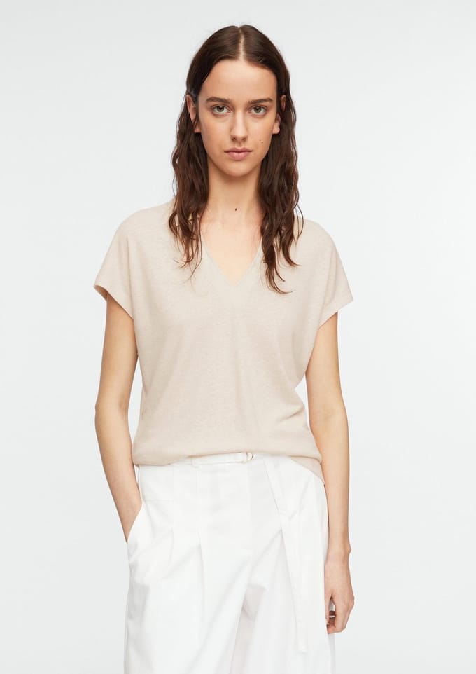 Mixte Lin Poloshirt Dames COMMA
