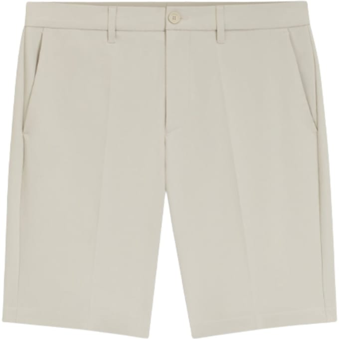 slim fit chino short met persplooien
