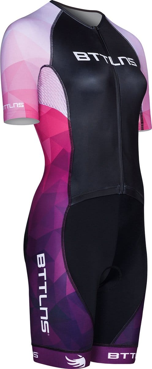 BTTLNS trisuit - triathlon pak - trisuit korte mouw dames - Typhon 2.0 SE - paars - S
