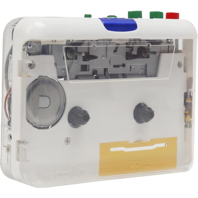 TON010S Draagbare cassette naar mp3-speler Mini USB-tapespeler MP3-converter met 3,5 mm AUX-ingang transparant