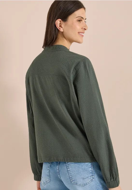 Blouson in seersucker kwaliteit met rits