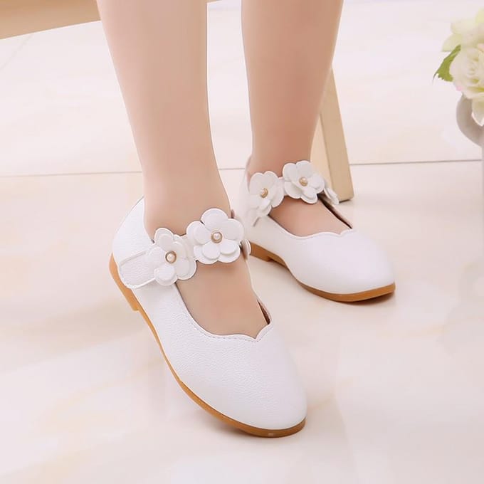 Enfants enfant bébé filles solide fleur étudiant unique doux danse princesse chaussures 21 rose