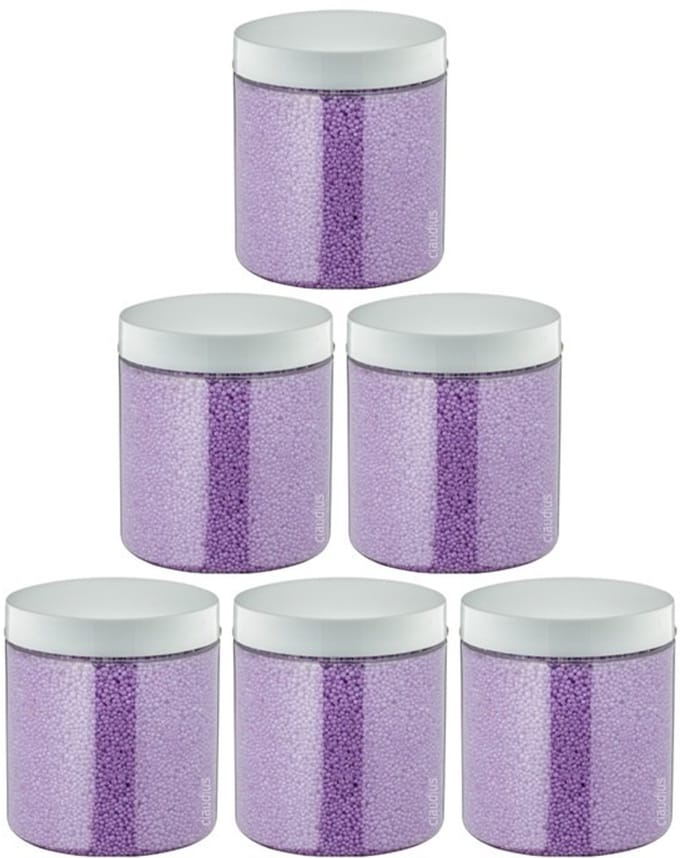 Badkaviaar Lavendel - 200 gram - Pot met witte deksel - set van 6 stuks - bad parels voor in bad