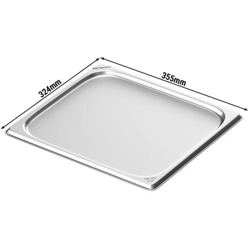 GGM Gastro (6 Stück) Edelstahl-Tablett GN 2/3 - 10mm