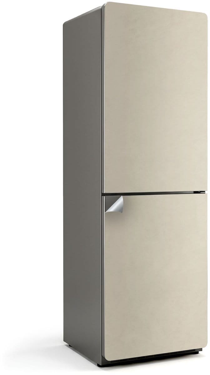 WALLFLUENT Koelkaststickers - Beige koelkast folie - 60x180 cm - Decoratie