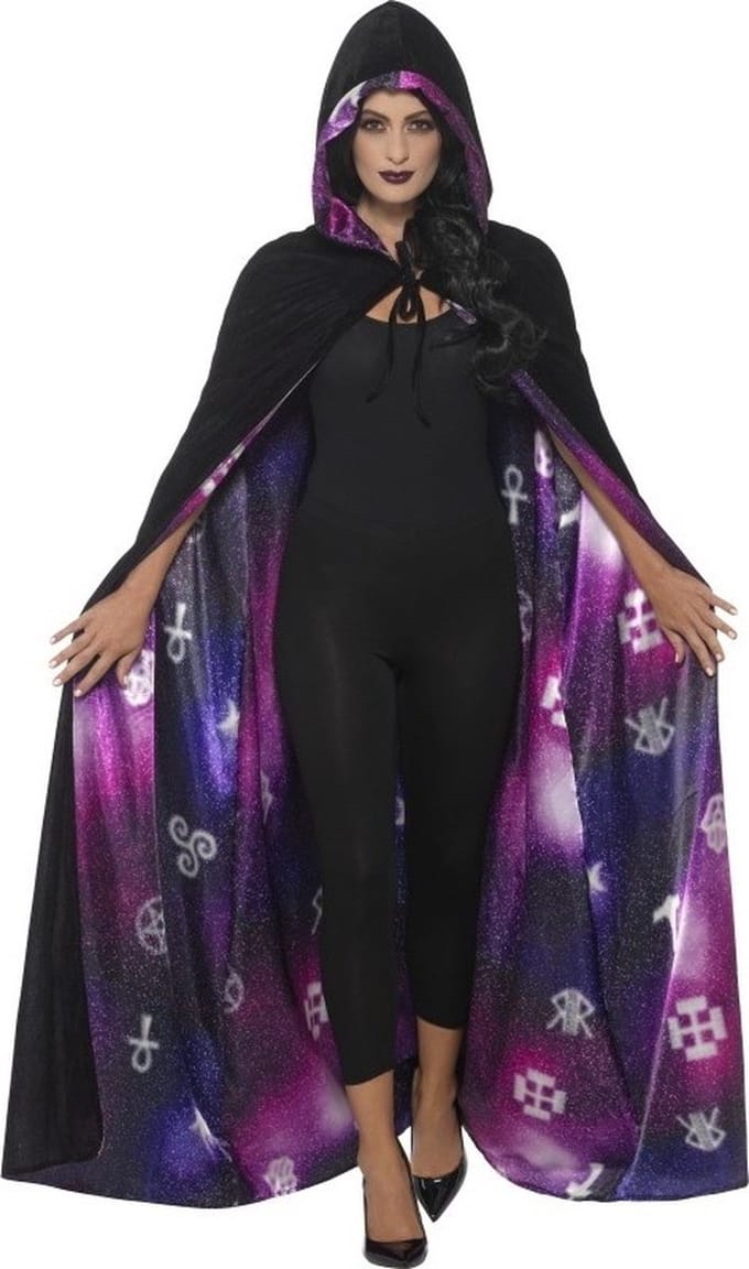 Tweezijdige Galaxy Ouija verkleed Cape