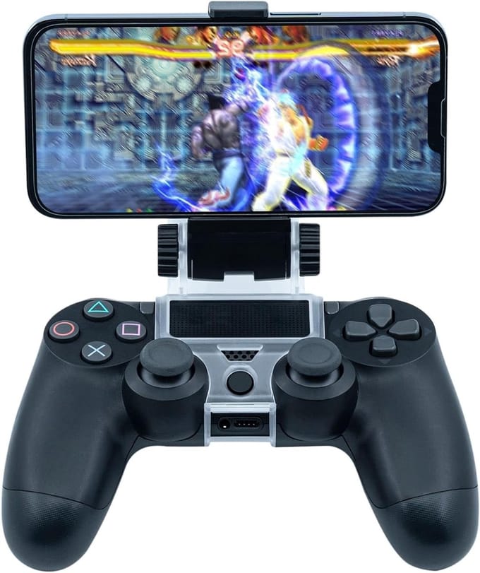 Slimme Smartphone Clip Houder voor PS4 / PS4 Slim / PS4 Pro Controller - Zwart, Stevig en Verstelbaar
