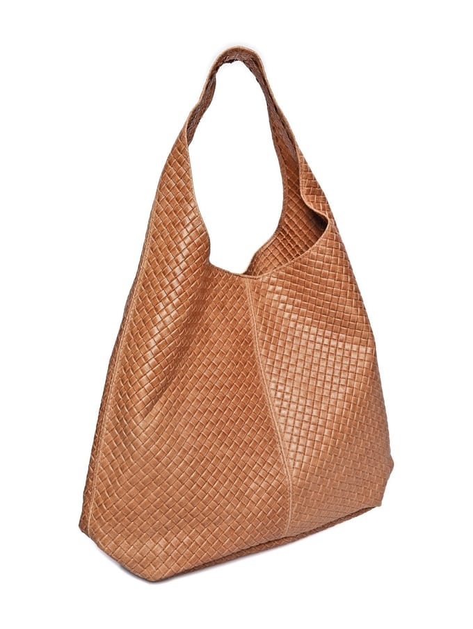 Luisa Vannini Brown Rundleer Tas