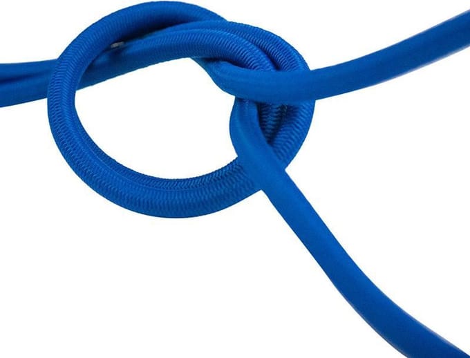 Afdekzeilwinkel - Elastisch koord 6mm blauw op rol - 25 meter